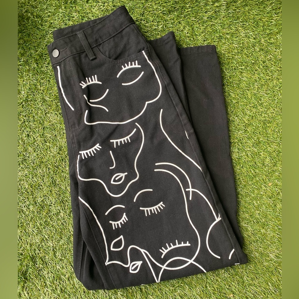 SHEIN Black Jean Pants size Large 40/42 Womens